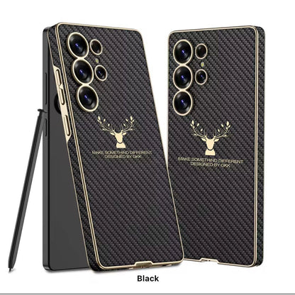 Galaxy S25 Ultra Deer Tough Shield Leather Case