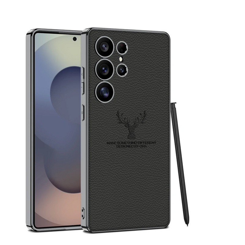 Galaxy S25 Ultra Deer Tough Shield Leather Case
