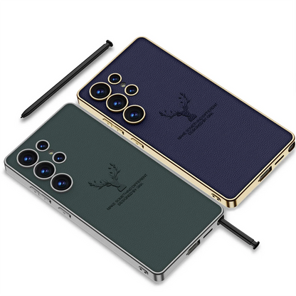 Galaxy S25 Ultra Deer Tough Shield Leather Case