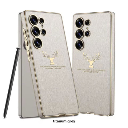 Galaxy S25 Ultra Deer Tough Shield Leather Case