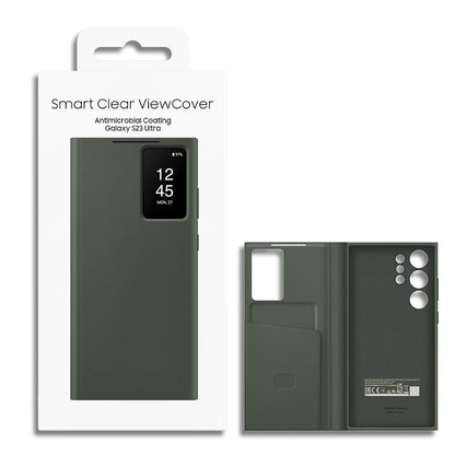 Smart View Sensor Flip Leather Case with Stand for Galaxy – Premium IC Window Cover