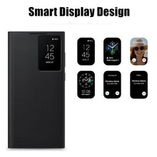 Load image into Gallery viewer, Smart View Stand IC Flip Original Leather Case For Samsung Galaxy(With Sensor)
