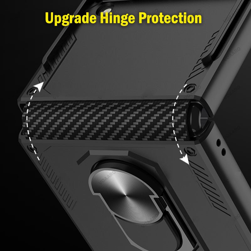 Galaxy Z Flip4 Slide Lens Camera Protective Armor Ring Holder Bracket Case
