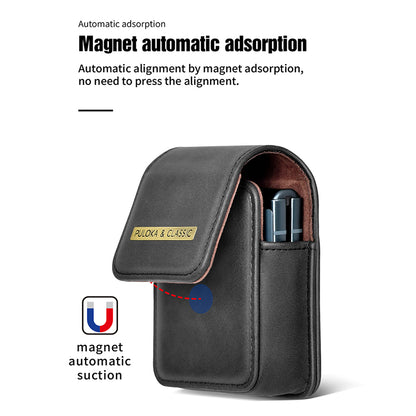 Luxurious Leather Pouch Belt Clip Holster Waist Bag for Galaxy Z Flip Series
