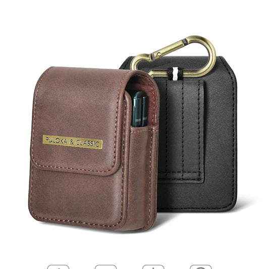 Luxurious Leather Pouch Belt Clip Holster Waist Bag for Galaxy Z Flip Series