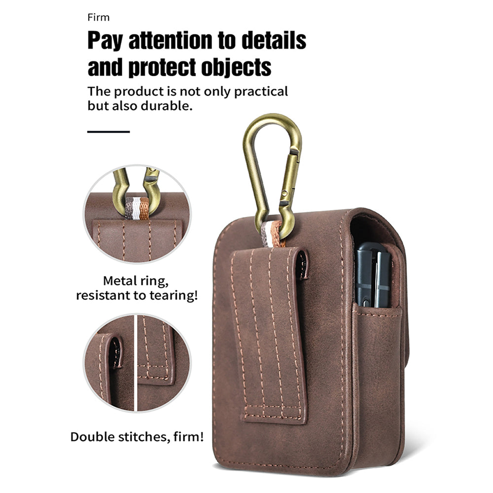 Luxurious Leather Pouch Belt Clip Holster Waist Bag for Galaxy Z Flip Series