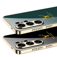 Load image into Gallery viewer, Galaxy S26 Ultra Luxurious Deer Pattern Inspirational Glass Case
