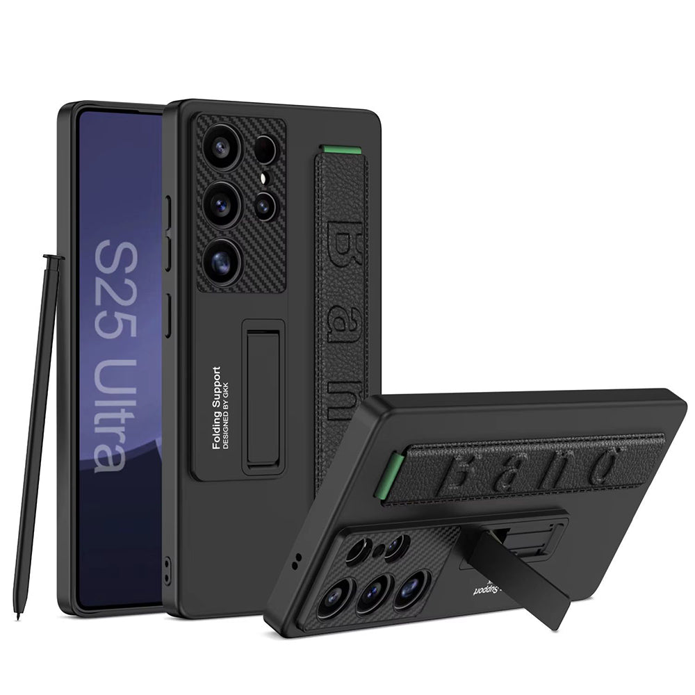 Galaxy S25 Ultra Wristband Strap With Kickstand Holder Bracket Case
