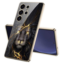 Load image into Gallery viewer, Galaxy S25 Ultra Lion Pattern Ultra High Protection Glass Case
