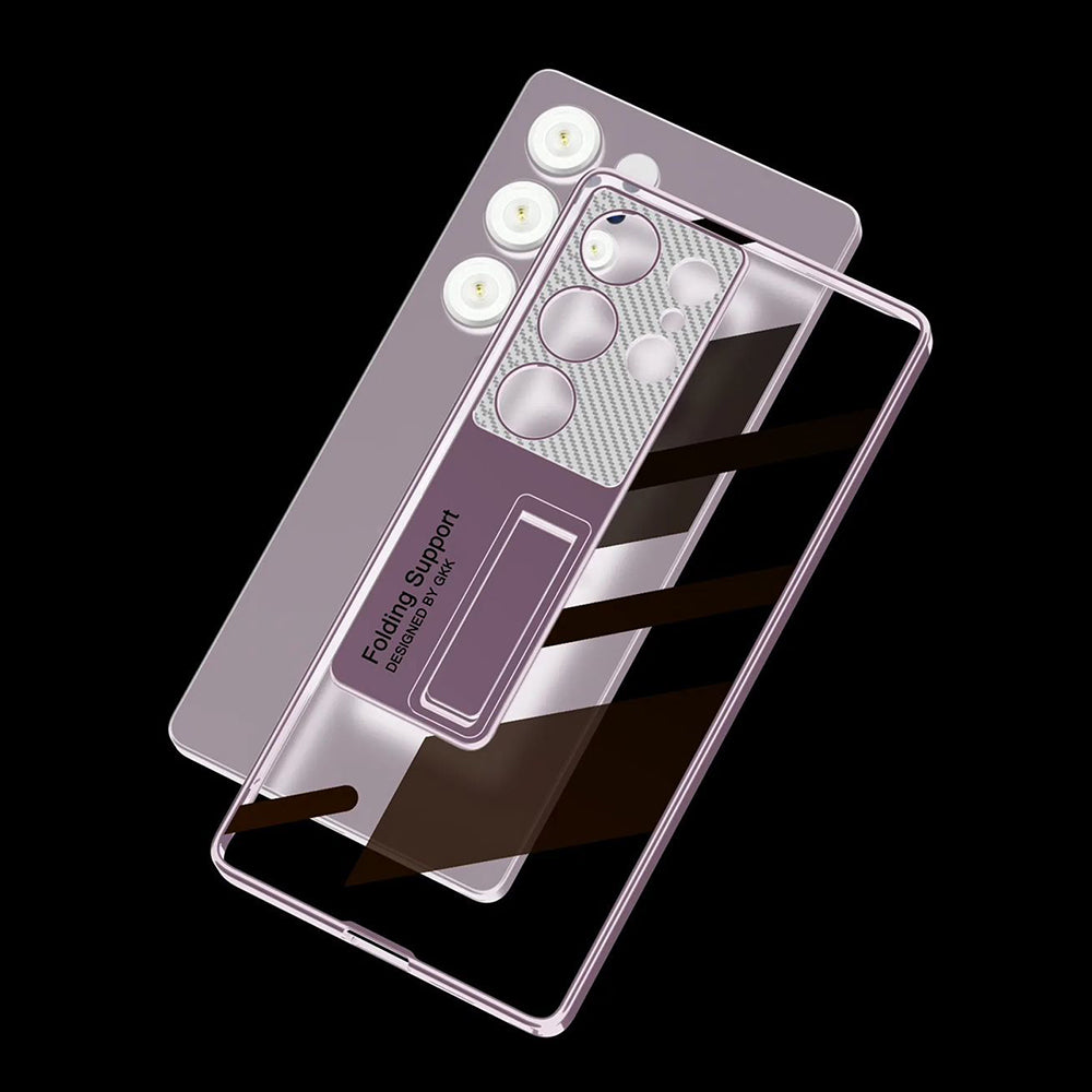 Galaxy S25 Ultra Phantom With Stand Transparent Plating Support Case