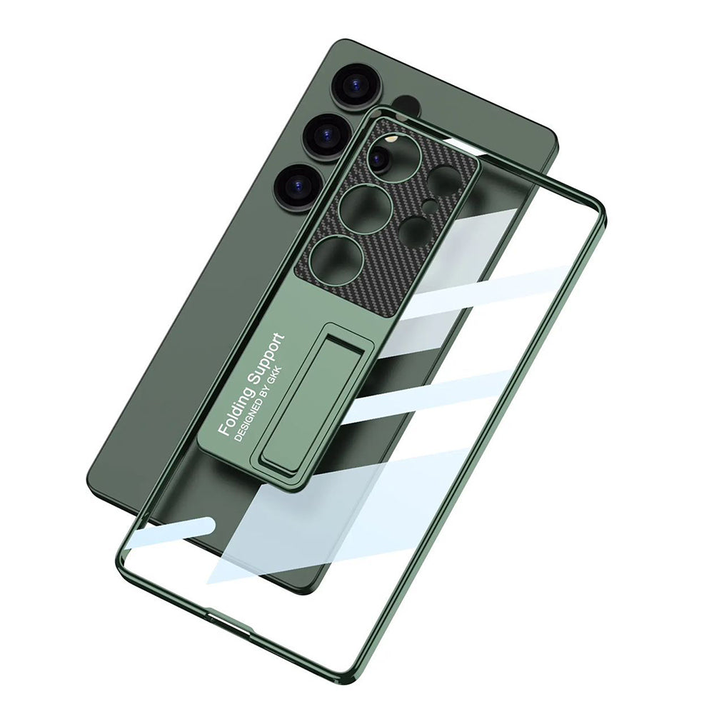 Galaxy S25 Ultra Phantom With Stand Transparent Plating Support Case