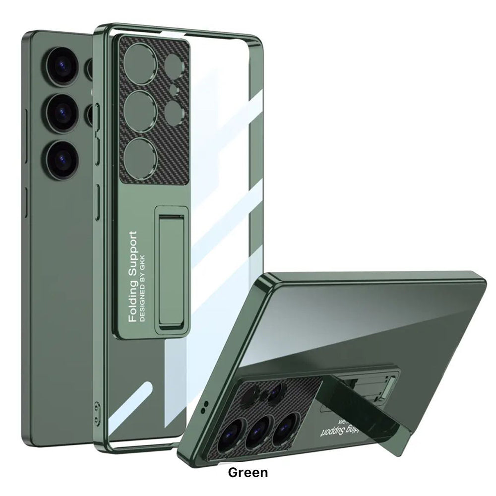 Galaxy S25 Ultra Phantom With Stand Transparent Plating Support Case