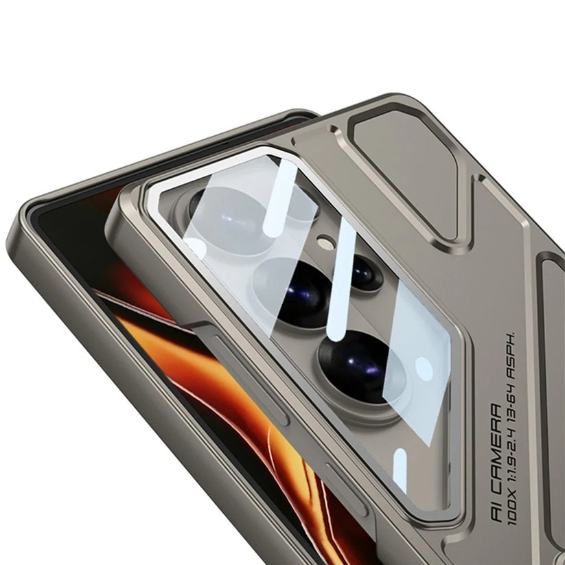 Galaxy S26 Ultra GKK Matte Hard PC Shield Lens Folding With Stand Case