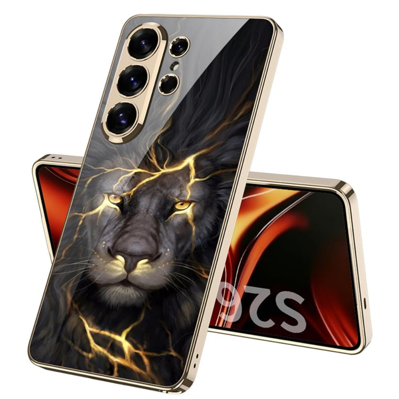 Galaxy S26 Ultra Lion Pattern Ultra High Protection Glass Case