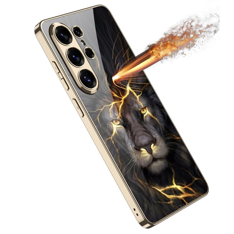 Galaxy S26 Ultra Lion Pattern Ultra High Protection Glass Case