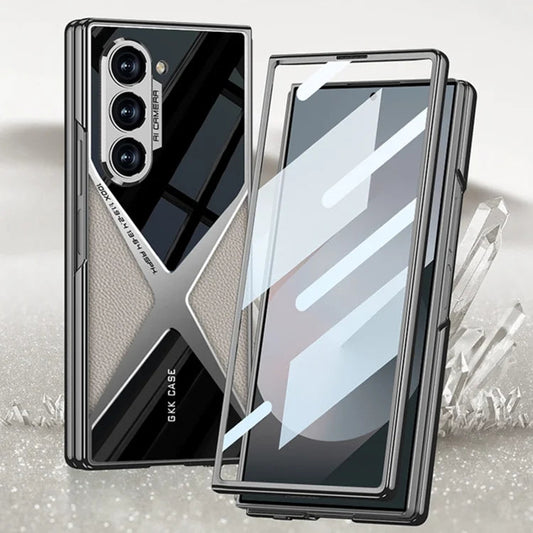 Galaxy Z Fold5 GKK X Leather Camera Protection Case
