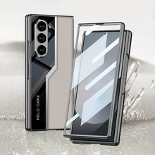 Load image into Gallery viewer, Galaxy Z Fold6 Thin Electroplated Leather Shockproof Blade Case
