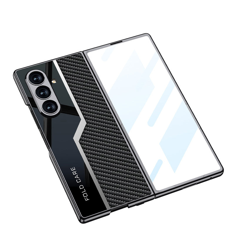 Galaxy Z Fold7 Thin Electroplated Leather Shockproof Blade Case