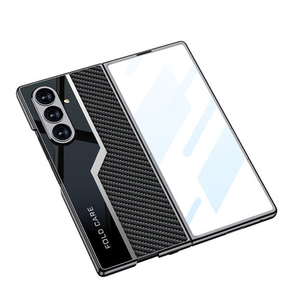 Galaxy Z Fold7 Thin Electroplated Leather Shockproof Blade Case