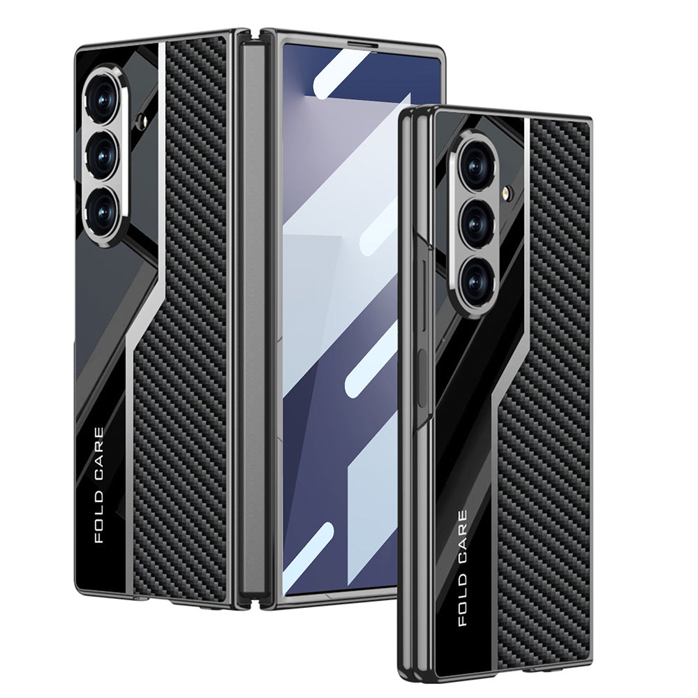 Galaxy Z Fold7 Thin Electroplated Leather Shockproof Blade Case