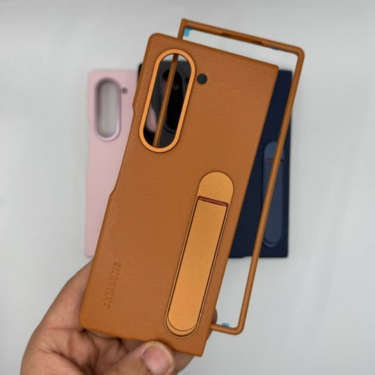 Galaxy Z Fold7 KINDSUIT Premium Leather Stylish Protection with Kickstand Case