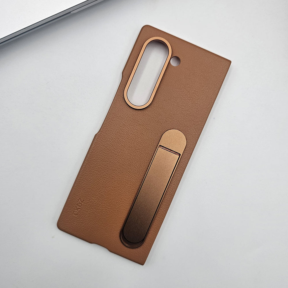 Galaxy Z Fold7 KINDSUIT Premium Leather Stylish Protection with Kickstand Case