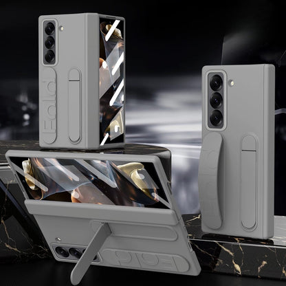 Galaxy Z Fold7 Dual Function Design Wristband with Folding Stand Case