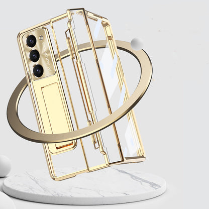 Galaxy Z Fold7 Transparent Case with Kickstand & Hinge Protection