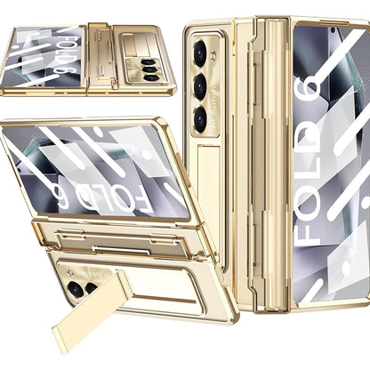 Galaxy Z Fold7 Transparent Case with Kickstand & Hinge Protection