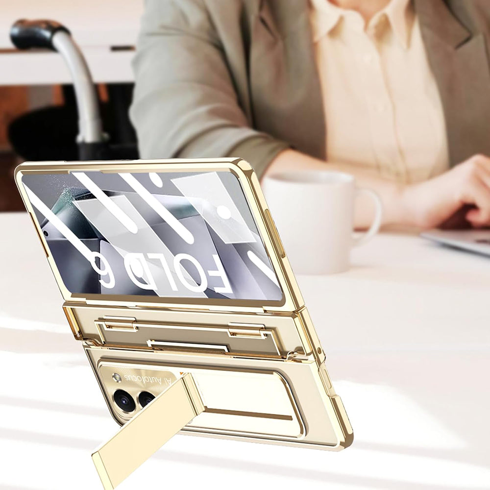 Galaxy Z Fold7 Transparent Case with Kickstand & Hinge Protection