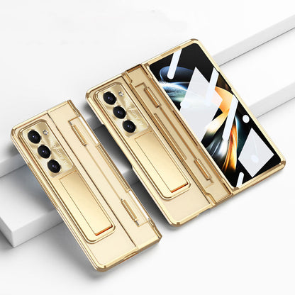 Galaxy Z Fold7 Transparent Case with Kickstand & Hinge Protection