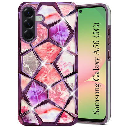 Galaxy A56/A36 Glitter Diamond Case – Dual Design Sparkle Back Cover for Stylish Protection