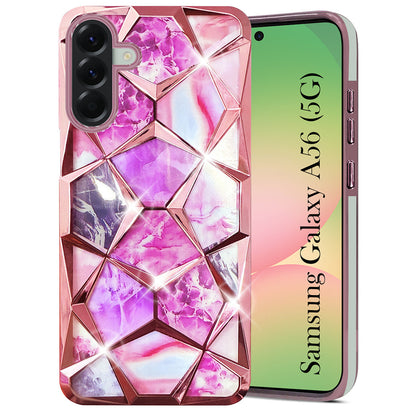 Galaxy A56/A36 Glitter Diamond Case – Dual Design Sparkle Back Cover for Stylish Protection