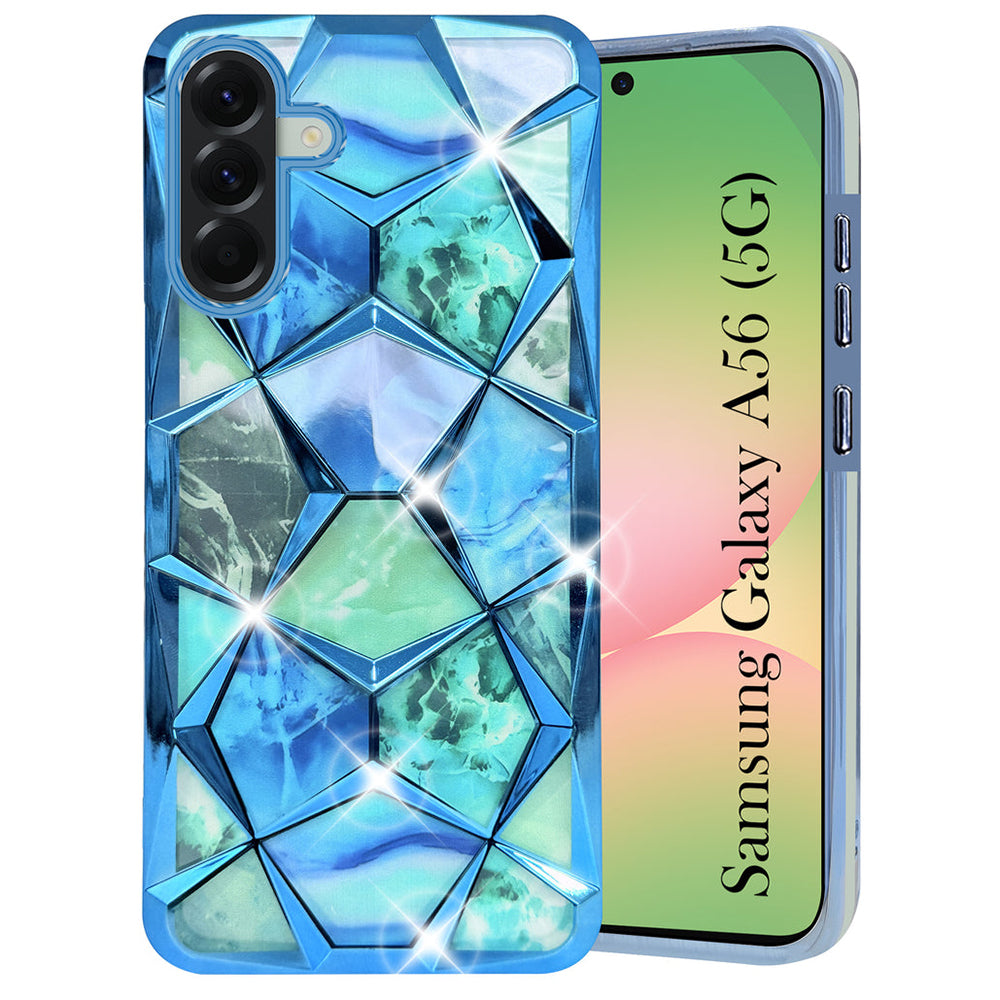 Galaxy A56/A36 Glitter Diamond Case – Dual Design Sparkle Back Cover for Stylish Protection