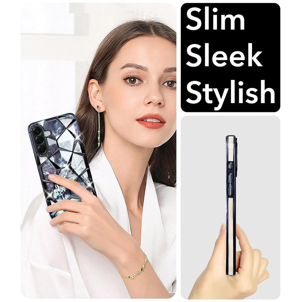 Galaxy A56/A36 Glitter Diamond Case – Dual Design Sparkle Back Cover for Stylish Protection
