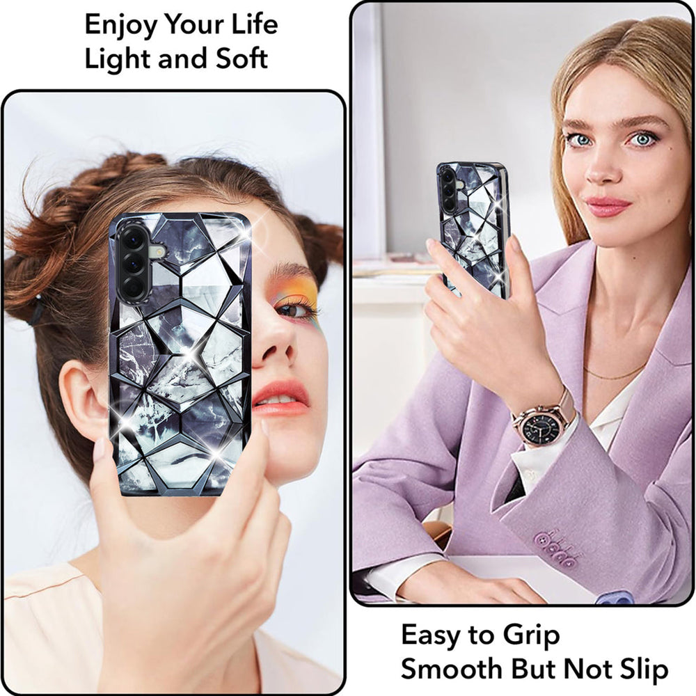 Galaxy A56/A36 Glitter Diamond Case – Dual Design Sparkle Back Cover for Stylish Protection