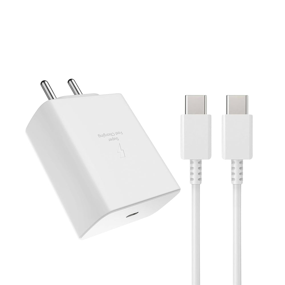 Samsung 45W Super Fast Charger with USB Type-C to Type-C Cable – Luxury Adaptive Power Delivery