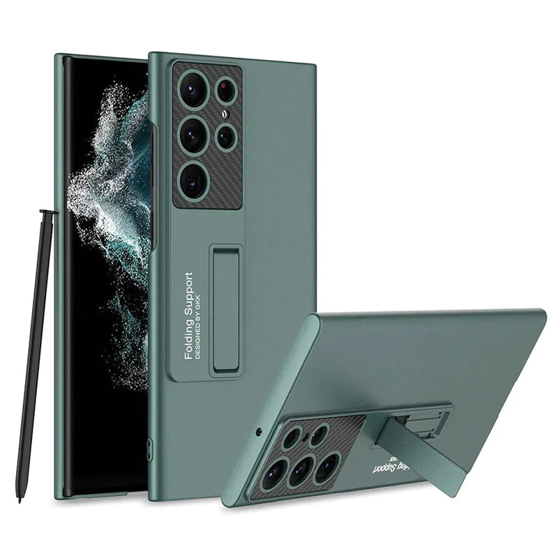 Galaxy S23 Ultra Luxury Thin Standing Pen Holder Slot Case