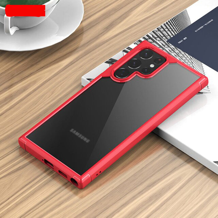 Galaxy S24 Ultra Crystal Clear Silicone Armor Back Case
