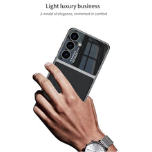 Load image into Gallery viewer, Galaxy S24 Duo-Tone Leather Case – Electroplated Shockproof Cover

