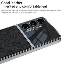 Load image into Gallery viewer, Galaxy S24 Duo-Tone Leather Case – Electroplated Shockproof Cover
