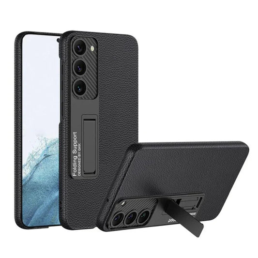 Galaxy S24 Luxury Leather Standing Case – Slim & Elegant Design