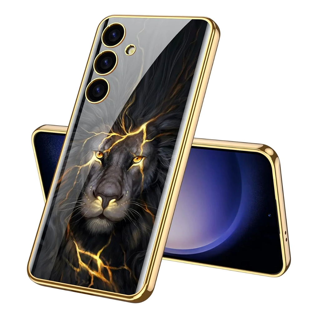 Galaxy S24 Lion Glass Case – Ultra Protection | Premium Design