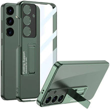 Load image into Gallery viewer, Galaxy S24 Phantom Transparent Case with Kickstand – Plated Edges
