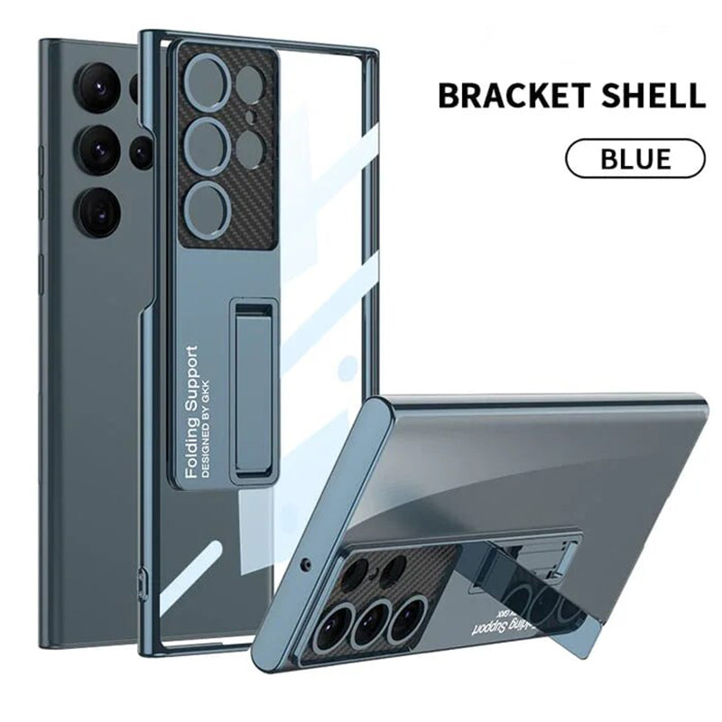 Galaxy S24 Series Phantom With Stand Transparent Plating Support Case