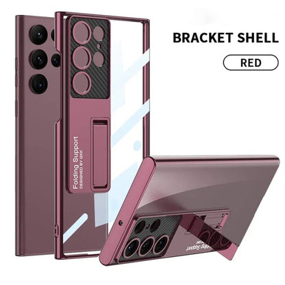 Galaxy S24 Series Phantom With Stand Transparent Plating Support Case