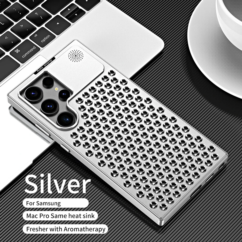 Galaxy S24 Ultra Aluminum Hollow Heat Dissipation Shockproof Case