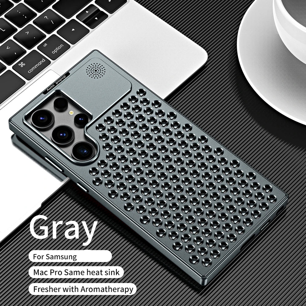 Galaxy S24 Ultra Aluminum Hollow Heat Dissipation Shockproof Case
