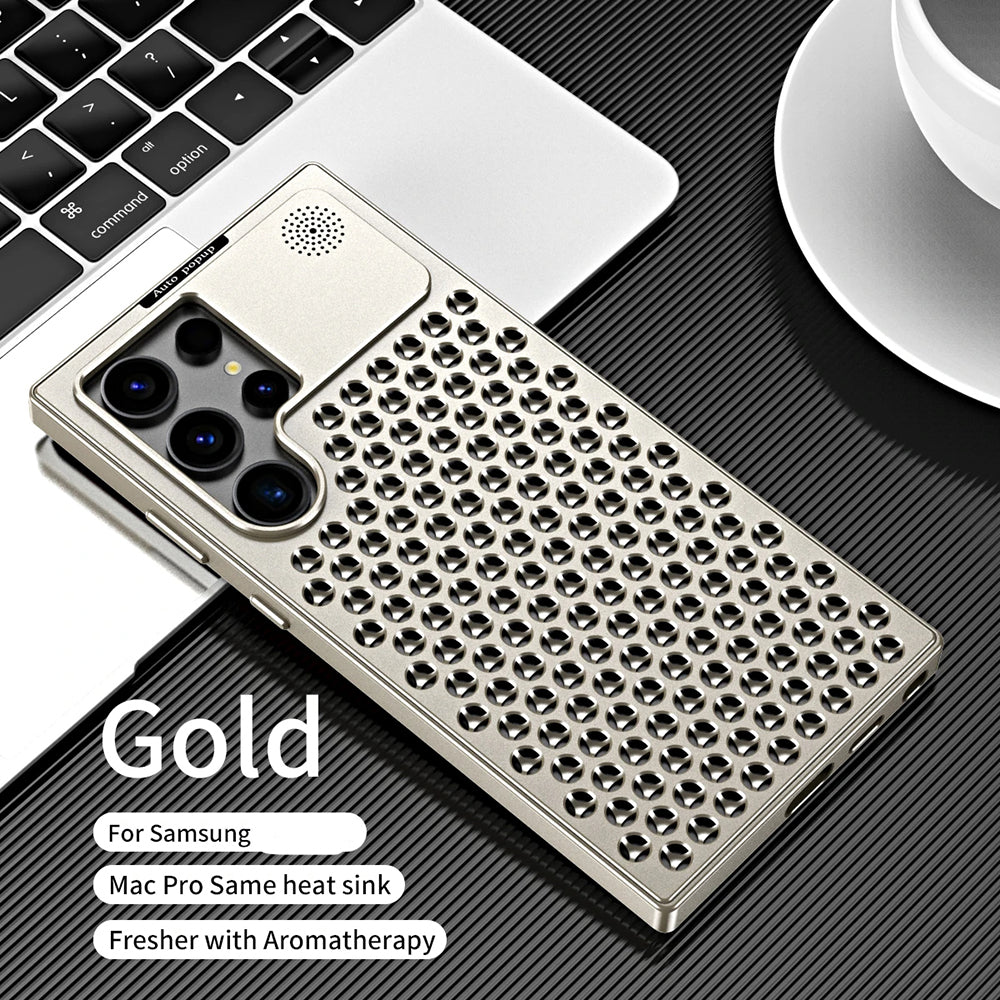 Galaxy S24 Ultra Aluminum Hollow Heat Dissipation Shockproof Case