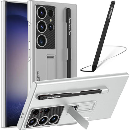 Galaxy S24 Series Full Protection With Magnetic Hinge & Touch Pen Case